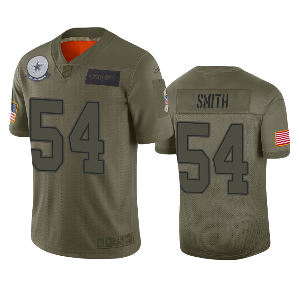 Dallas Cowboys Jaylon Smith Camo 2019 Salute To Service Limited Jersey