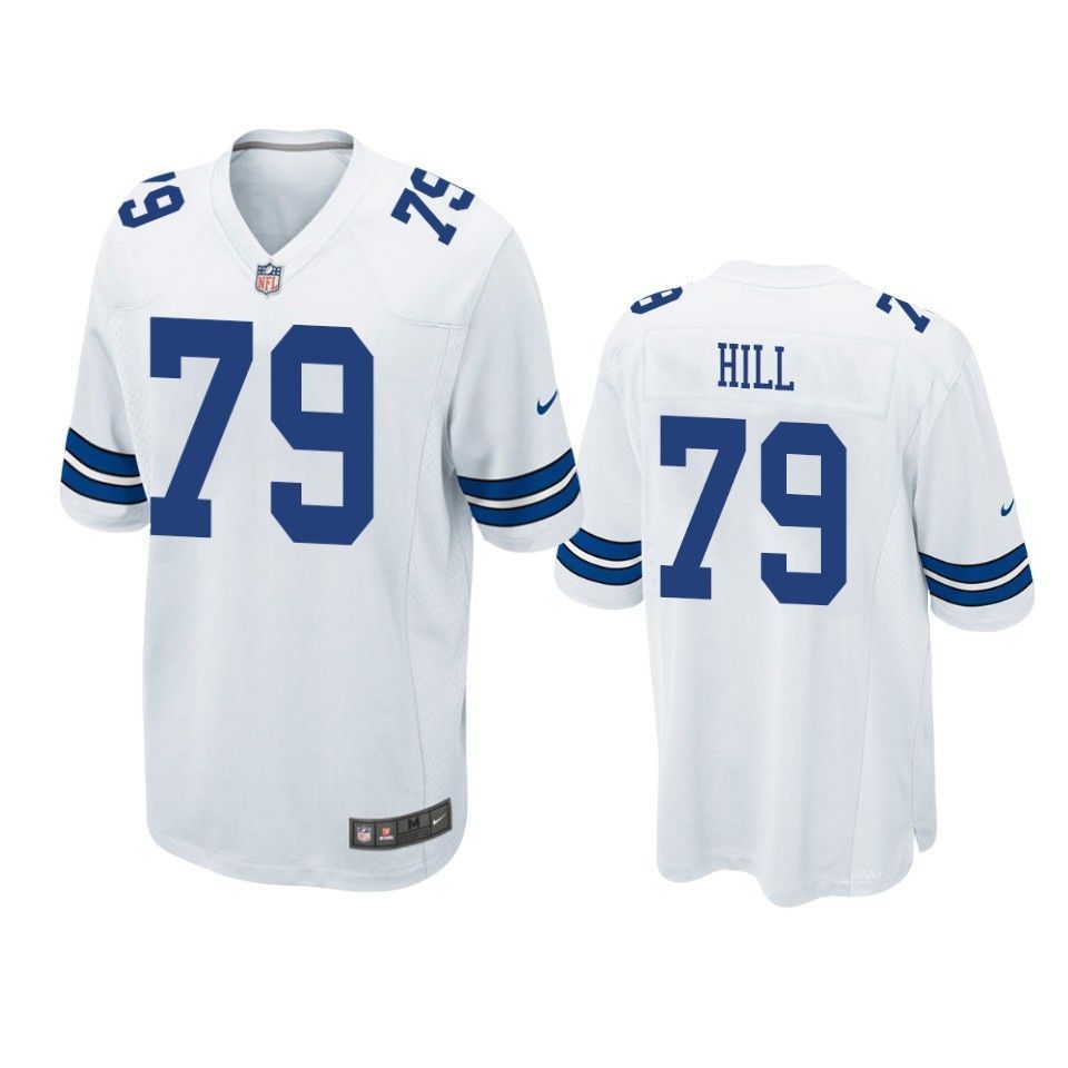 Dallas Cowboys Trysten Hill 2019 Nfl Draft White Game Jersey