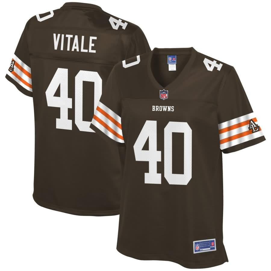 Danny Vitale Cleveland Browns Nfl Pro Line Womens Historic Logo Player Jersey Brown