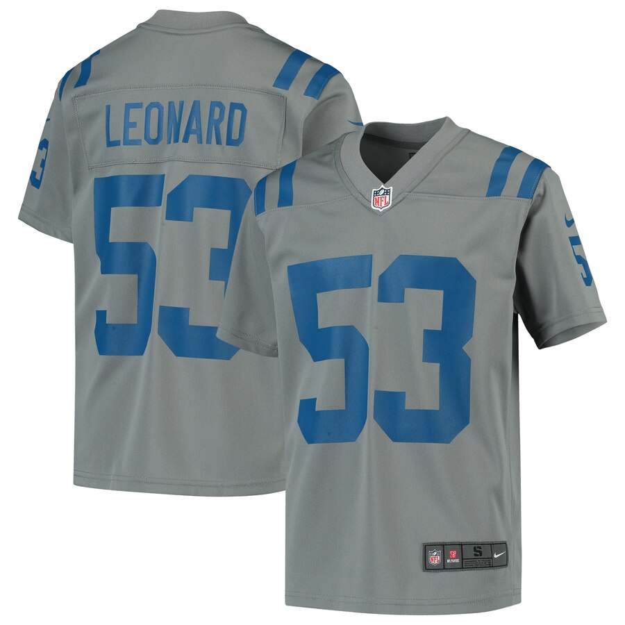 Darius Leonard Indianapolis Colts Nike Youth Inverted Game Jersey Gray