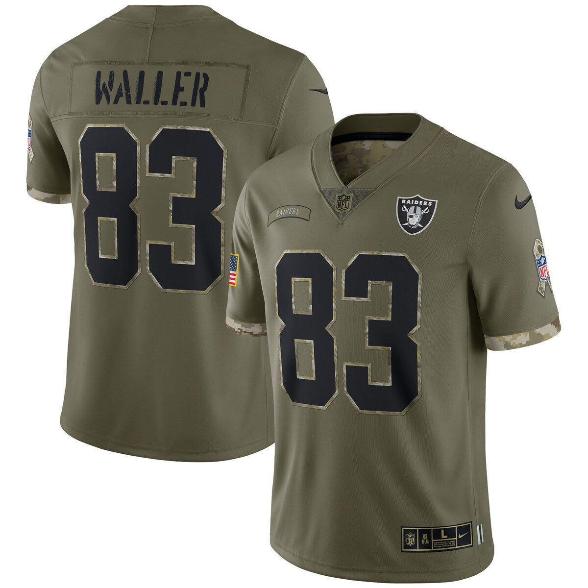 Darren Waller Las Vegas Raiders Nike 2022 Salute To Service Limited Jersey Olive