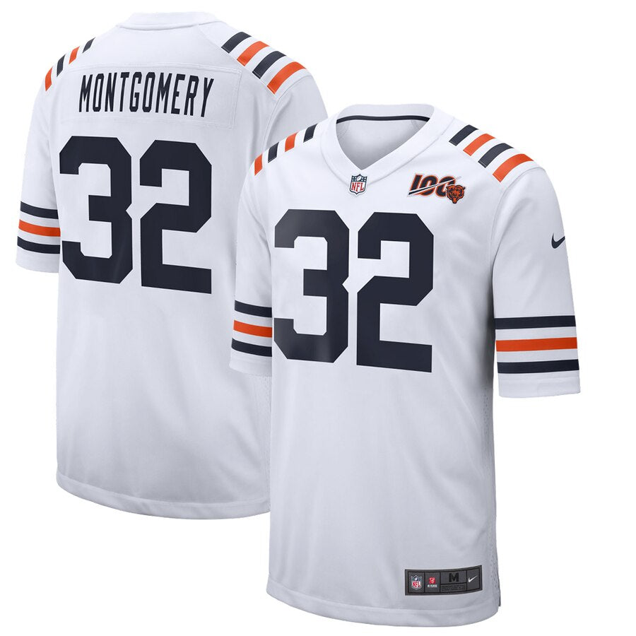 David Montgomery Chicago Bears Nike 100th Season Alternate Classic Game Jersey White