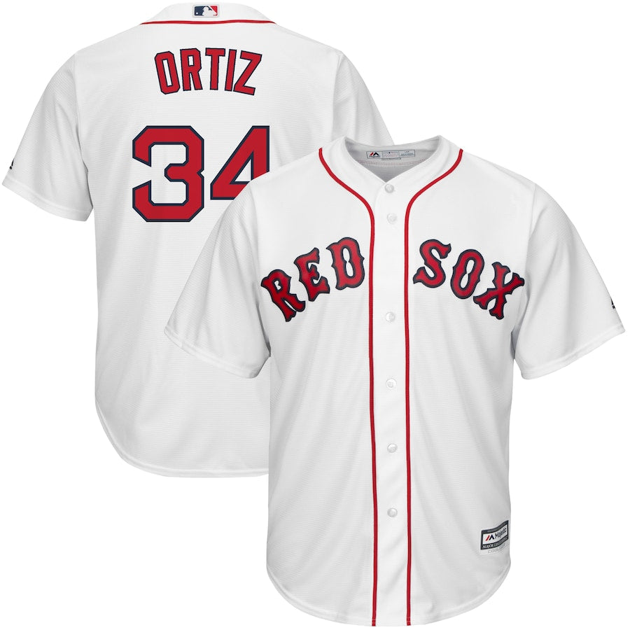 David Ortiz Boston Red Sox Majestic Home Official Cool Base Player Jersey White