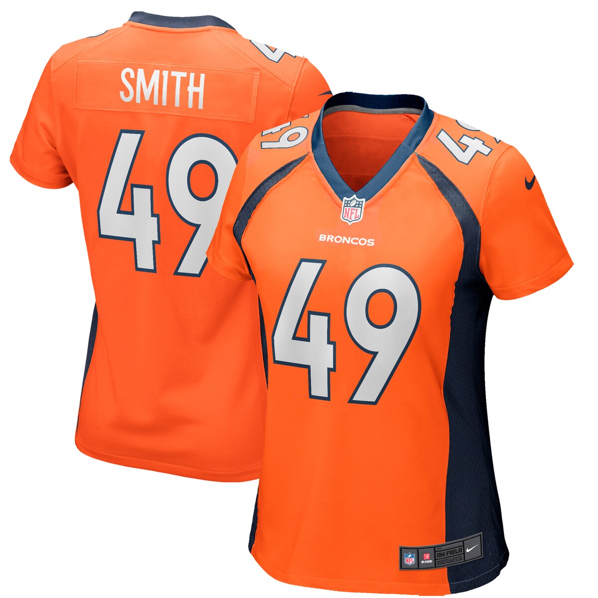 Dennis Smith Denver Broncos Nike Womens Game Retired Player Jersey Orange