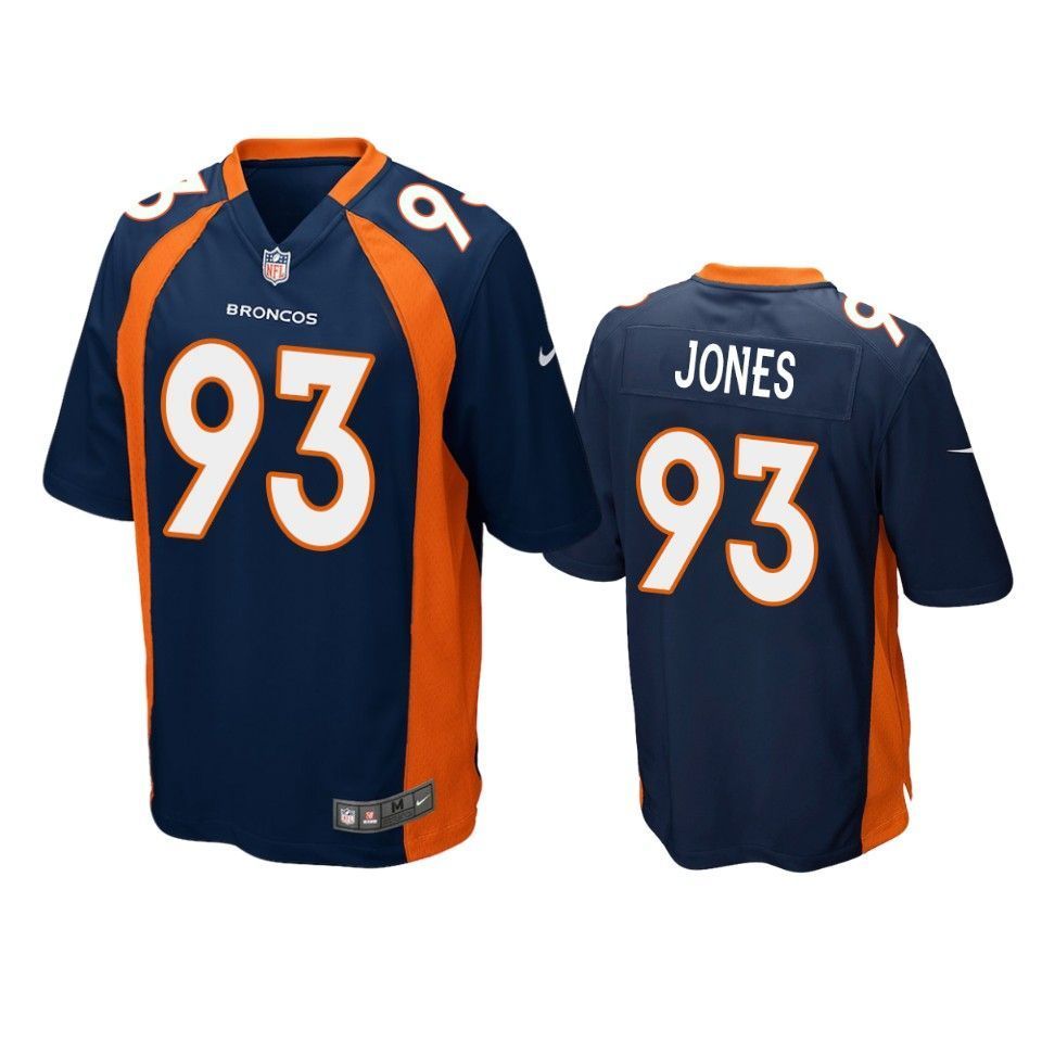 Denver Broncos Dremont Jones 2019 Nfl Draft Navy Game Jersey