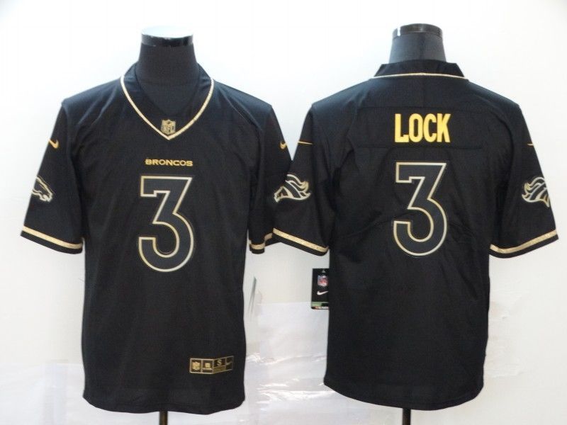 Denver Broncos Drew Lock 3 Nfl 2020 Black Jersey