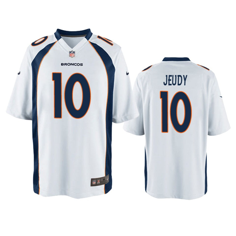 Denver Broncos Jerry Jeudy White 2020 Nfl Draft Game Jersey