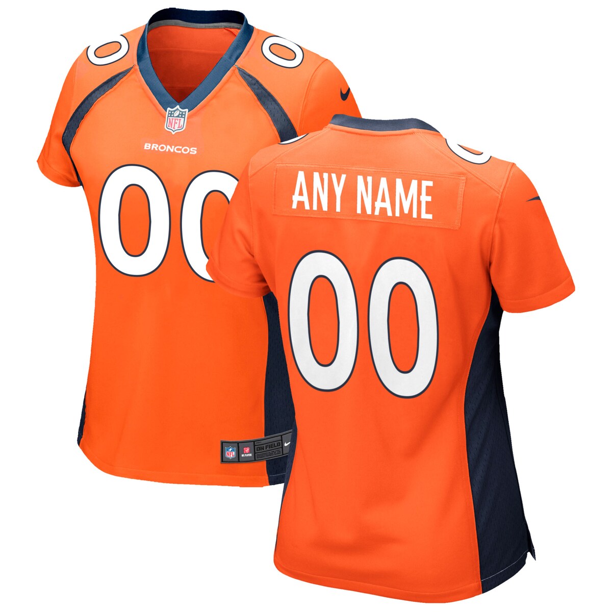Denver Broncos Nike Womens Custom Game Jersey Orange