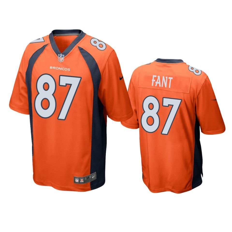 Denver Broncos Noah Fant 2019 Nfl Draft Orange Game Jersey