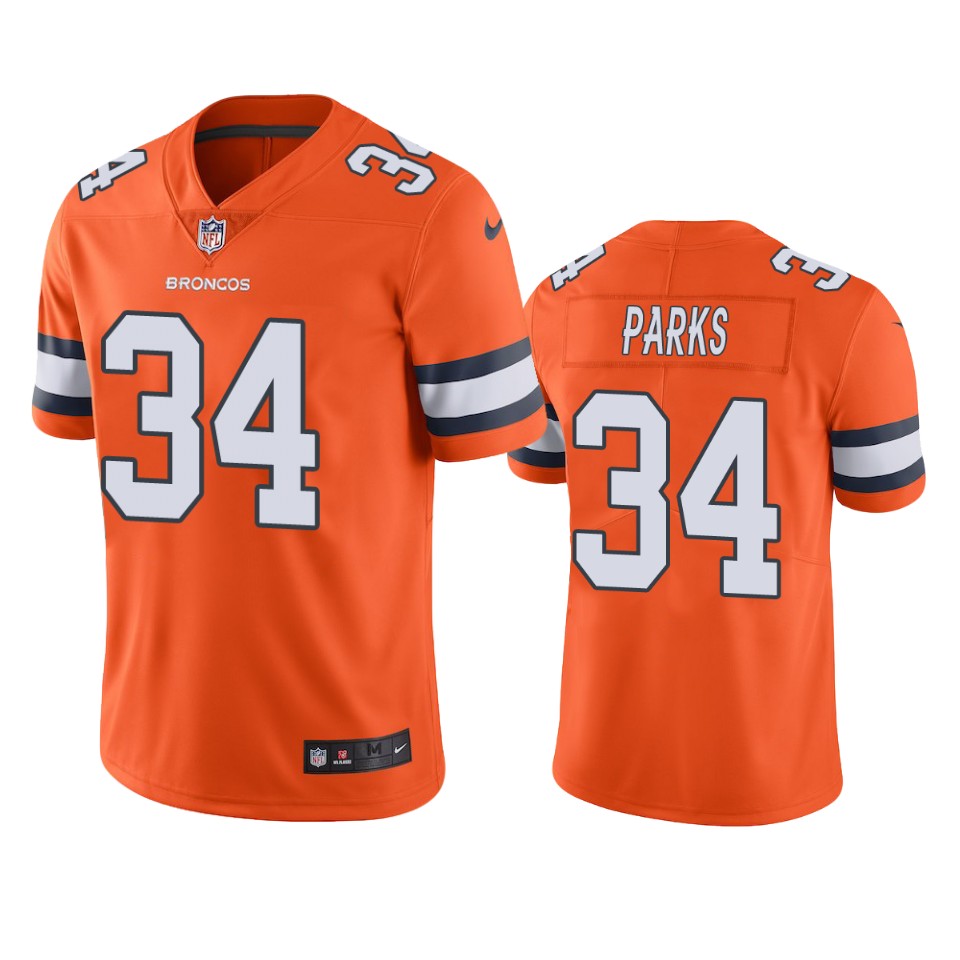 Denver Broncos Will Parks Orange Nike Color Rush Limited Jersey