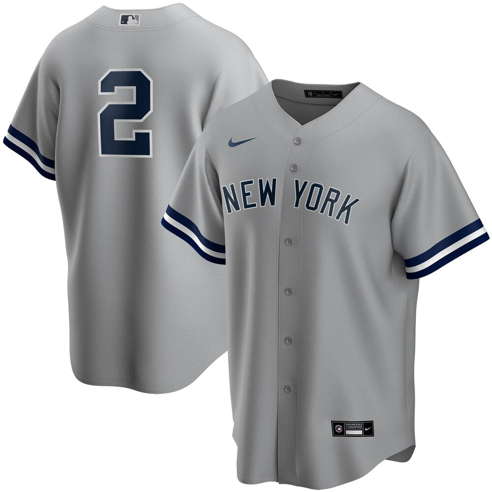 Derek Jeter New York Yankees Nike Road Player Jersey Gray