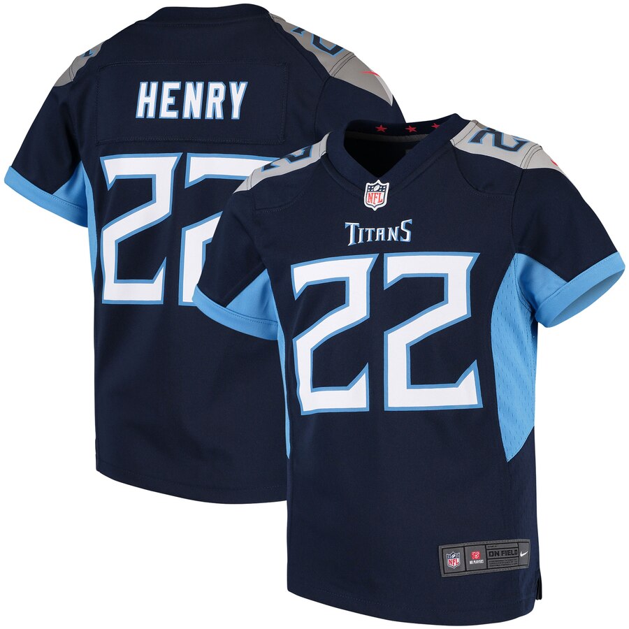 Derrick Henry Tennessee Titans Nike Girls Youth Game Jersey Navy