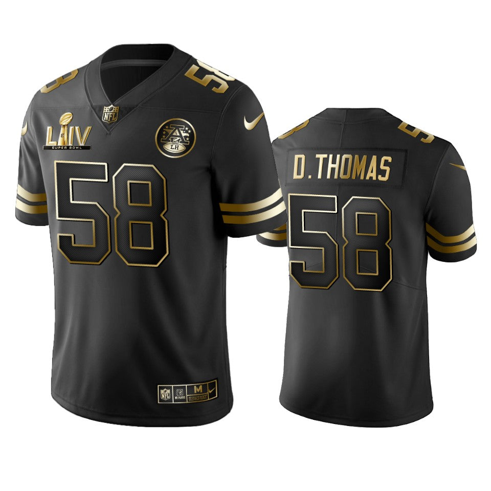Derrick Thomas Chiefs Black Super Bowl Liv Golden Edition Jersey