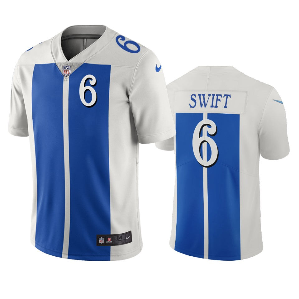 Detroit Lions Dandre Swift White Blue City Edition Vapor Limited Jersey