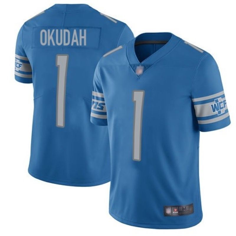 Detroit Lions Jeff Okudah 1 Nfl 2020 Steel Blue Jersey