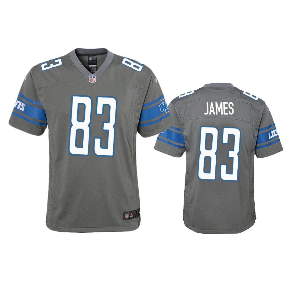 Detroit Lions Jesse James Steel Color Rush Game Jersey