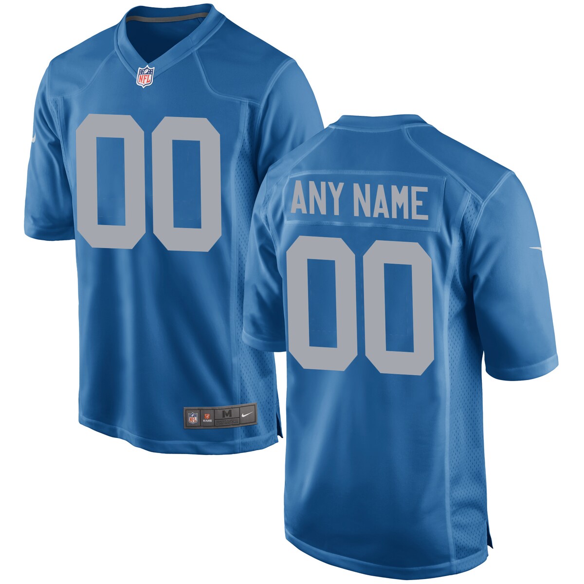 Detroit Lions Nike Throwback Custom Game Jersey Blue