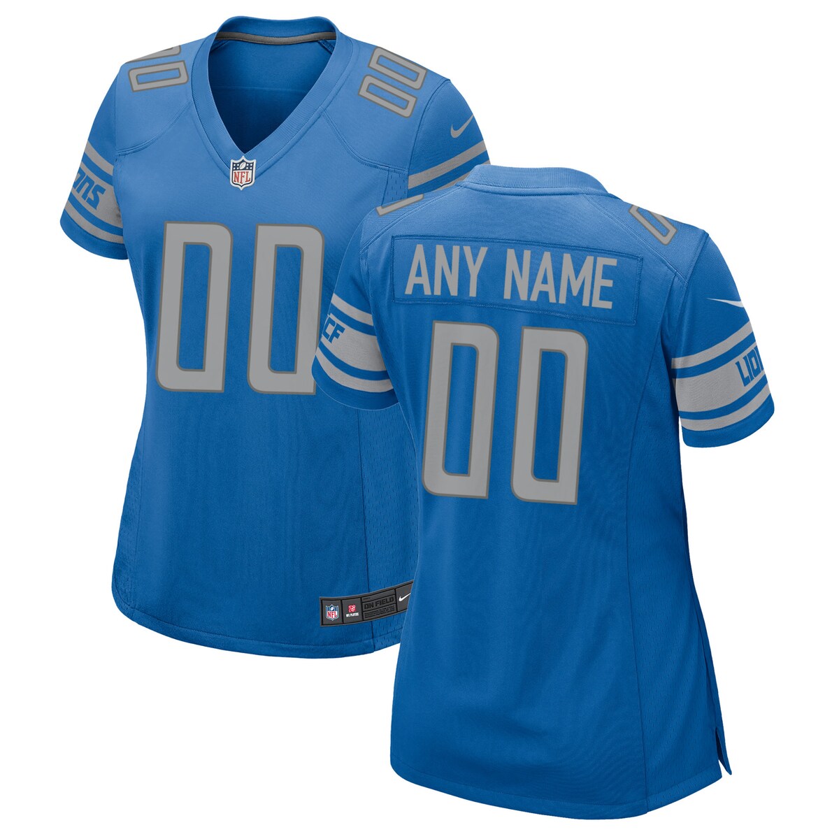 Detroit Lions Nike Womens Custom Game Jersey Blue