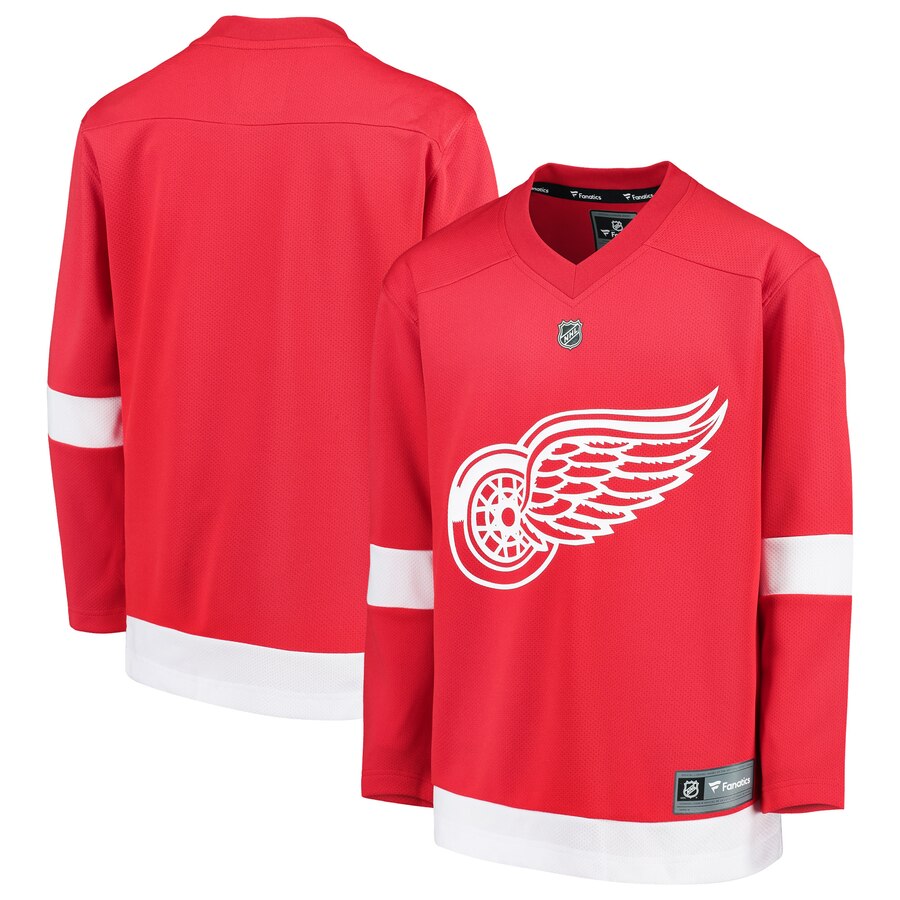 Detroit Red Wings Fanatics Branded Youth Home Replica Blank Jersey Red