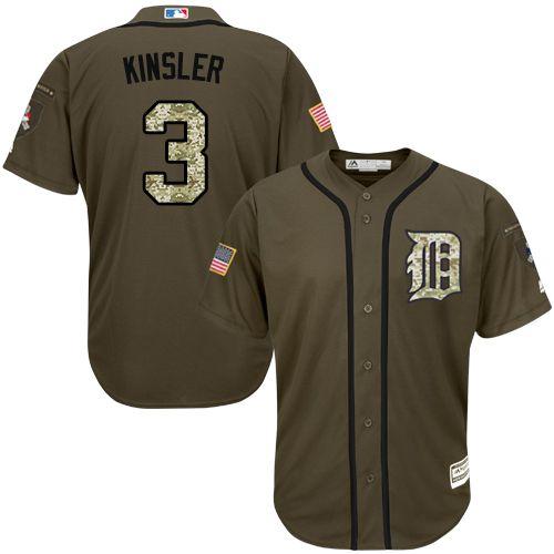 Detroit Tigers 3 Ian Kinsler Green Salute To Service Stitched Mlb Jersey