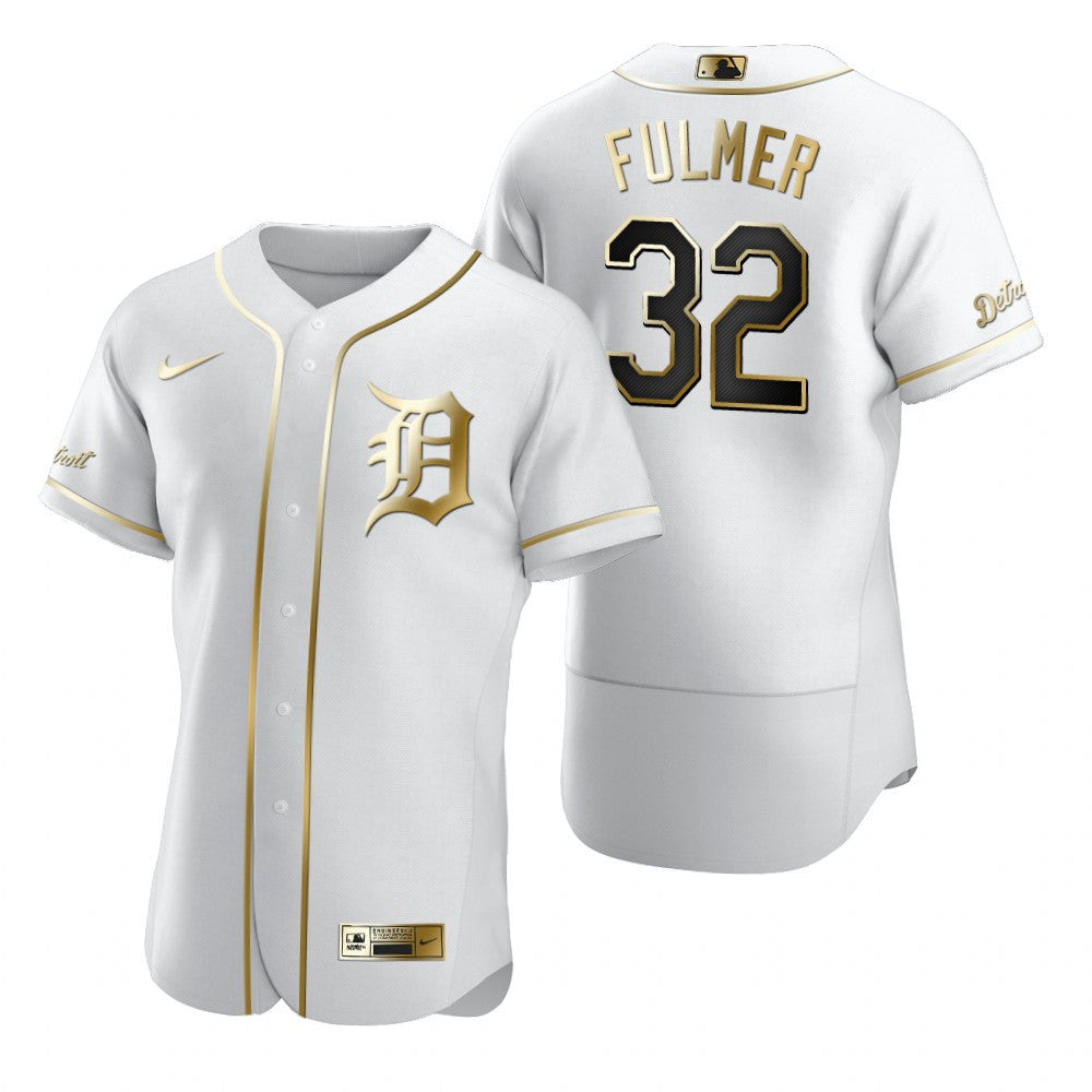 Detroit Tigers 32 Michael Fulmer Mlb Golden Brandedition White Jersey Gift For Tigers Fans