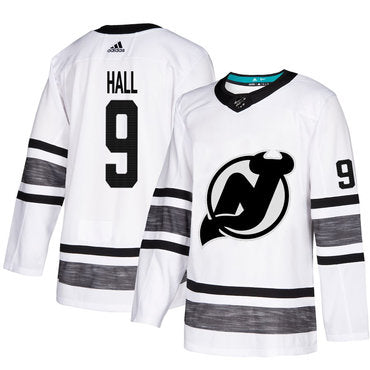 Devils 9 Taylor Hall White Authentic 2019 All star Stitched Hockey Jersey