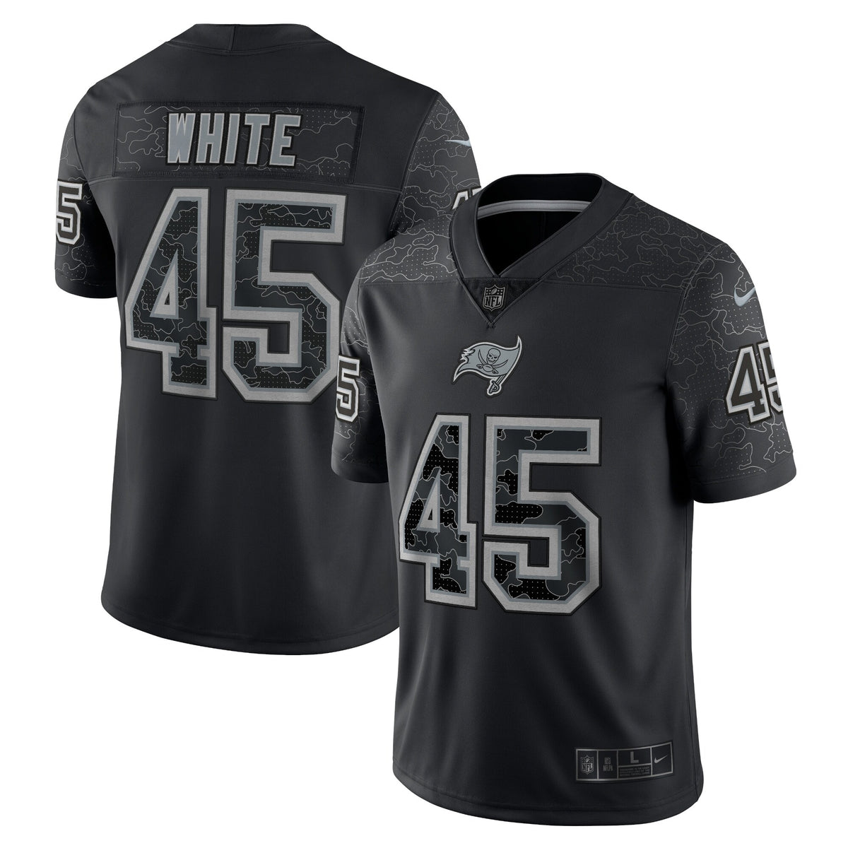 Devin White Tampa Bay Buccaneers Nike Rflctv Limited Jersey Black
