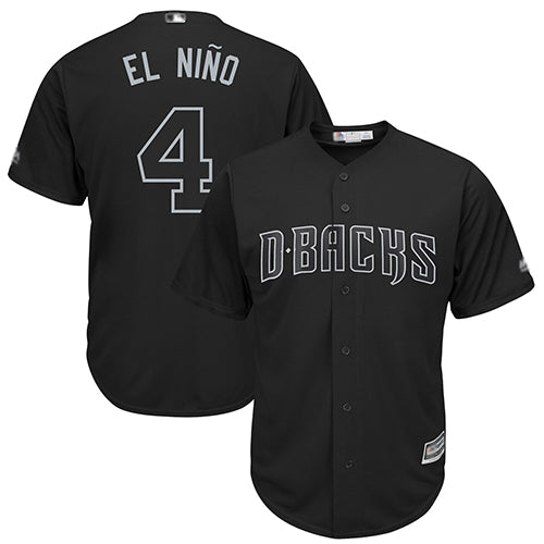 Diamondbacks 4 Ketel Marte Black El Nino Players Weekend Cool Base Stitched Baseball Jersey