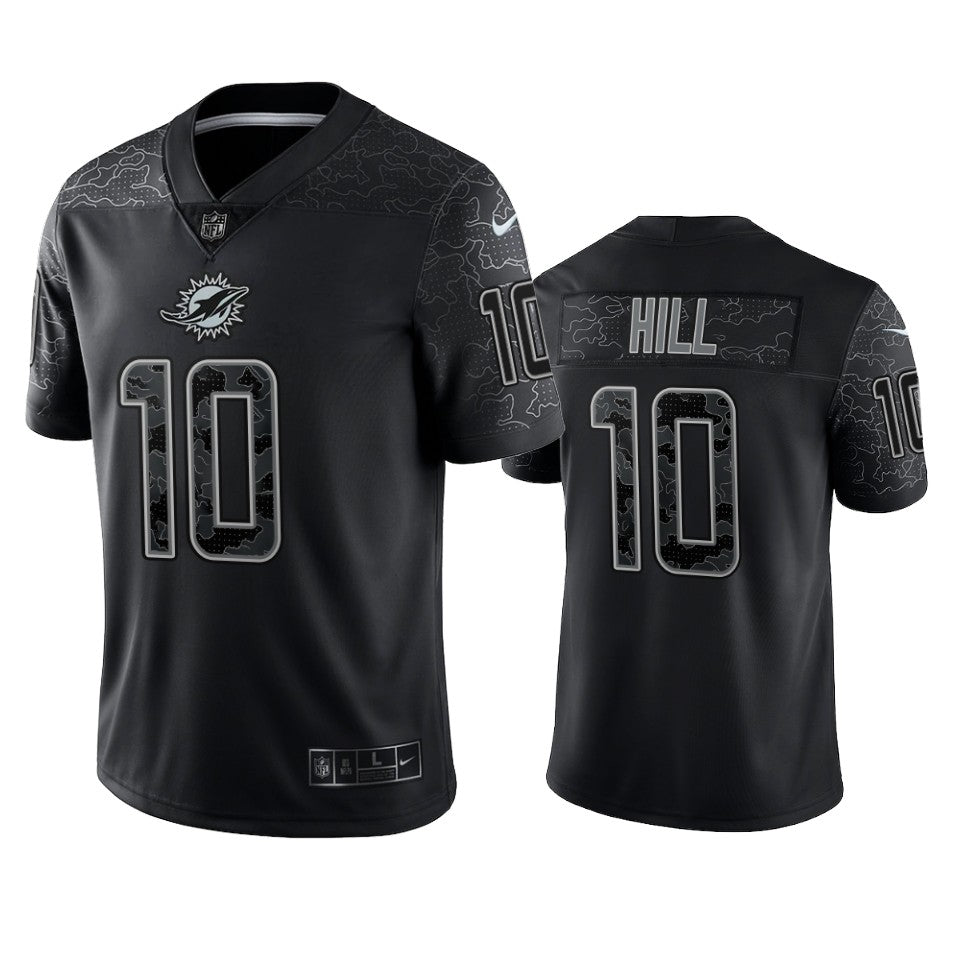 Dolphins Tyreek Hill Reflective Limited Black Jersey