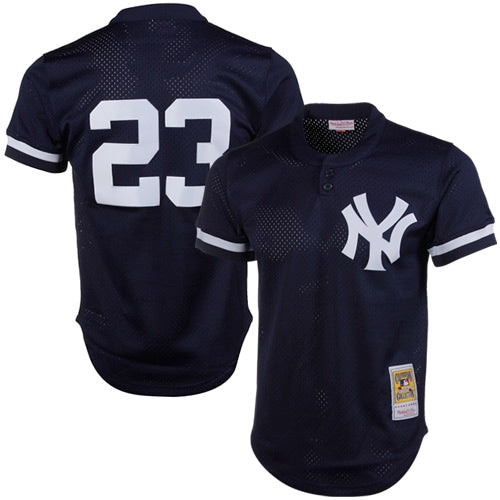 Don Mattingly New York Yankees Mitchell Ness 1995 Authentic Cooperstown Collection Mesh Batting Practice Jersey Navy