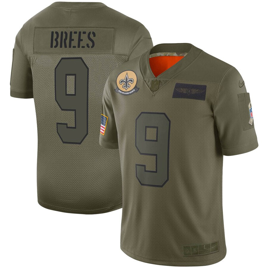 Drew Brees New Orleans Saints Nike Youth 2019 Salute To Service Game Jersey Olive