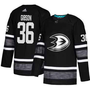 Ducks 36 John Gibson Black Authentic 2019 All star Stitched Hockey Jersey