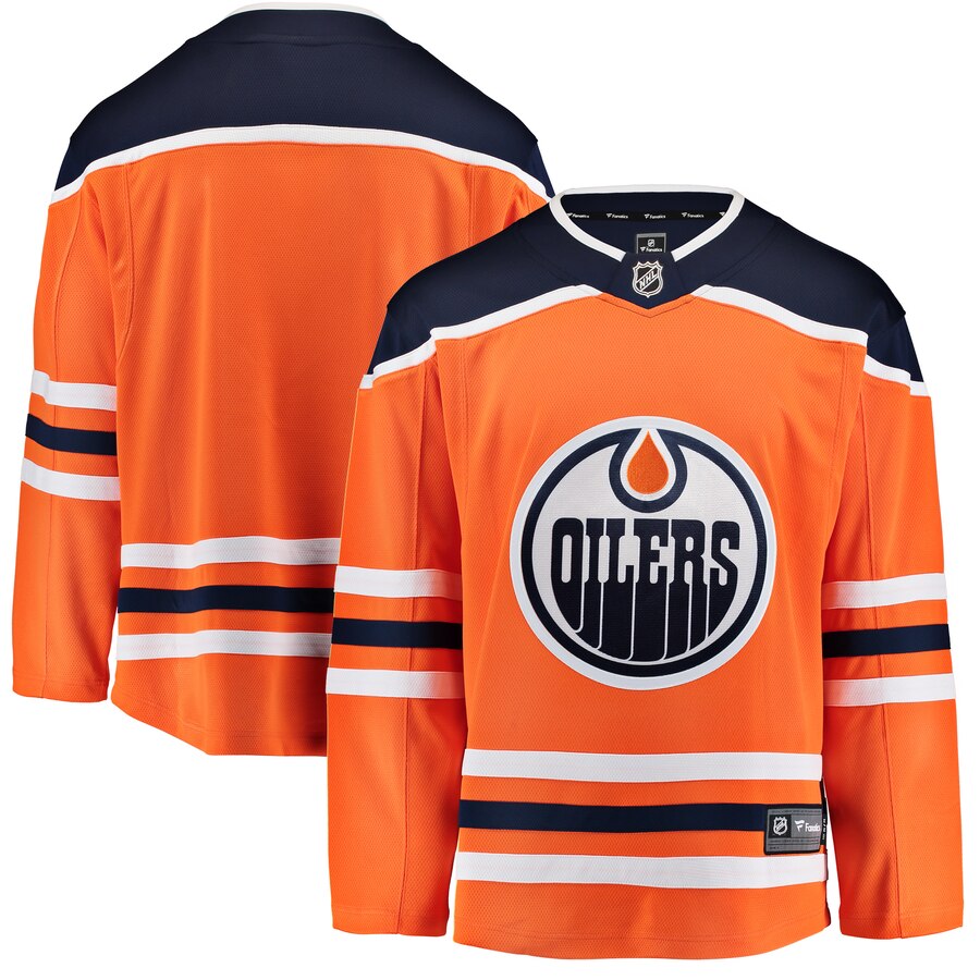 Edmonton Oilers Fanatics Branded Youth Breakaway Home Jersey Orange