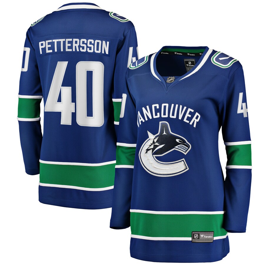Elias Pettersson Vancouver Canucks Fanatics Branded Womens Home Breakaway Player Jersey Blue