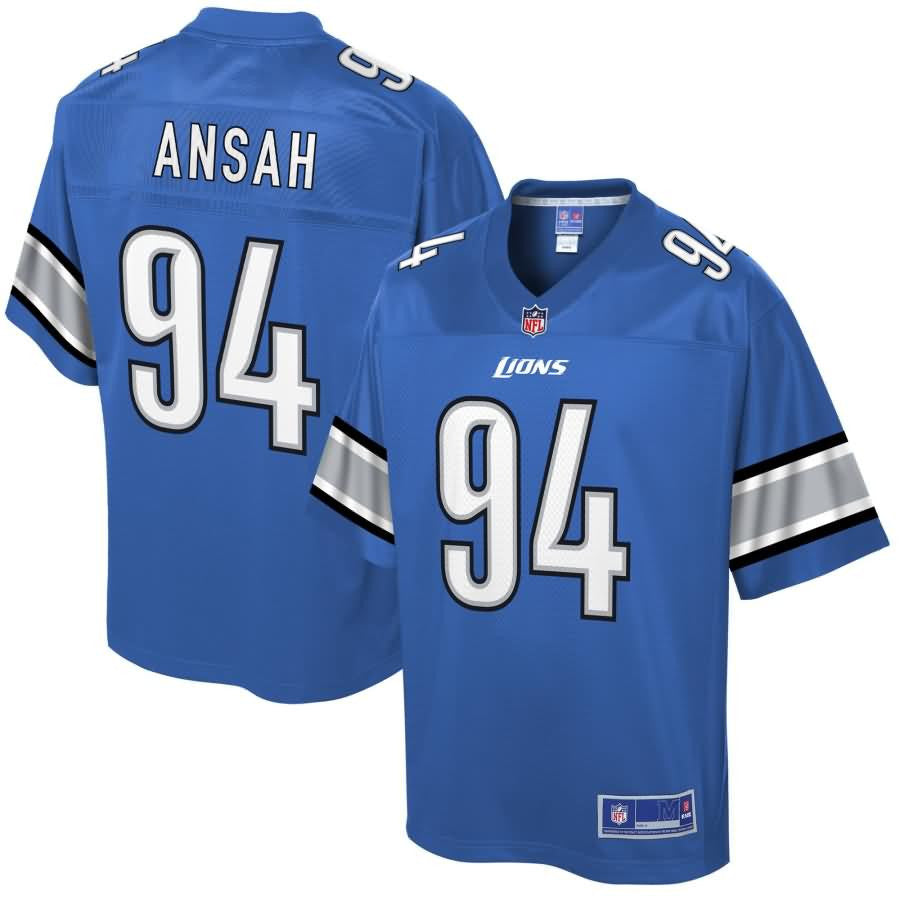 Ezekiel Ansah Detroit Lions Nfl Pro Line Historic Logo Player Jersey Blue