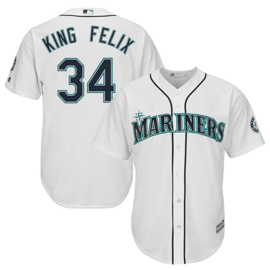 Felix Hernandez Seattle Mariners Majestic Cool Base Player Jersey White