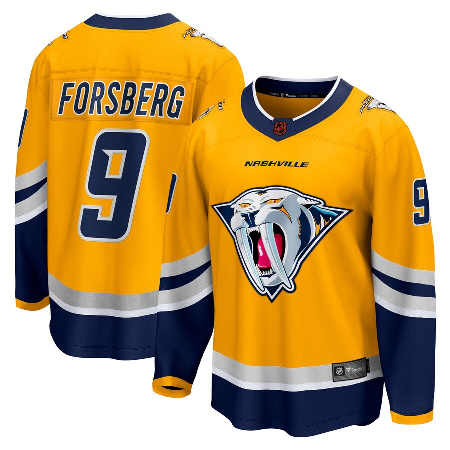 Filip Forsberg Nashville Predators Fanatics Branded Special Edition 20 Breakaway Player Jersey Yellow