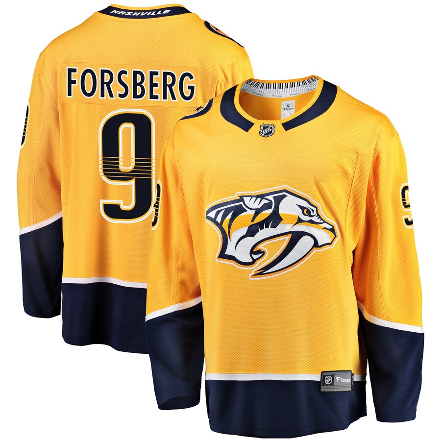 Filip Forsberg Nashville Predators Fanatics Branded Youth Breakaway Player Jersey Gold