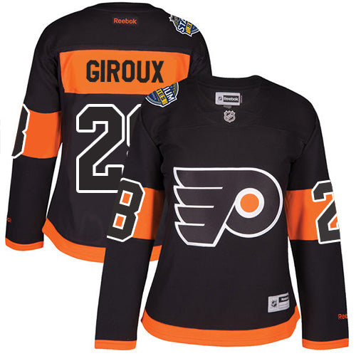 Flyers 28 Claude Giroux Black 2017 Stadium Series Womens Stitched Nhl Jersey