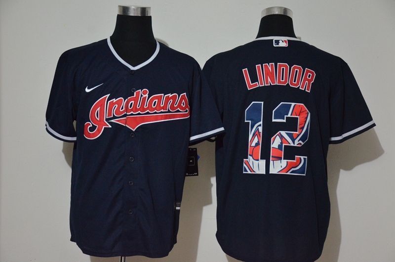 Francisco Lindor 12 2020 Mlb Black Jersey