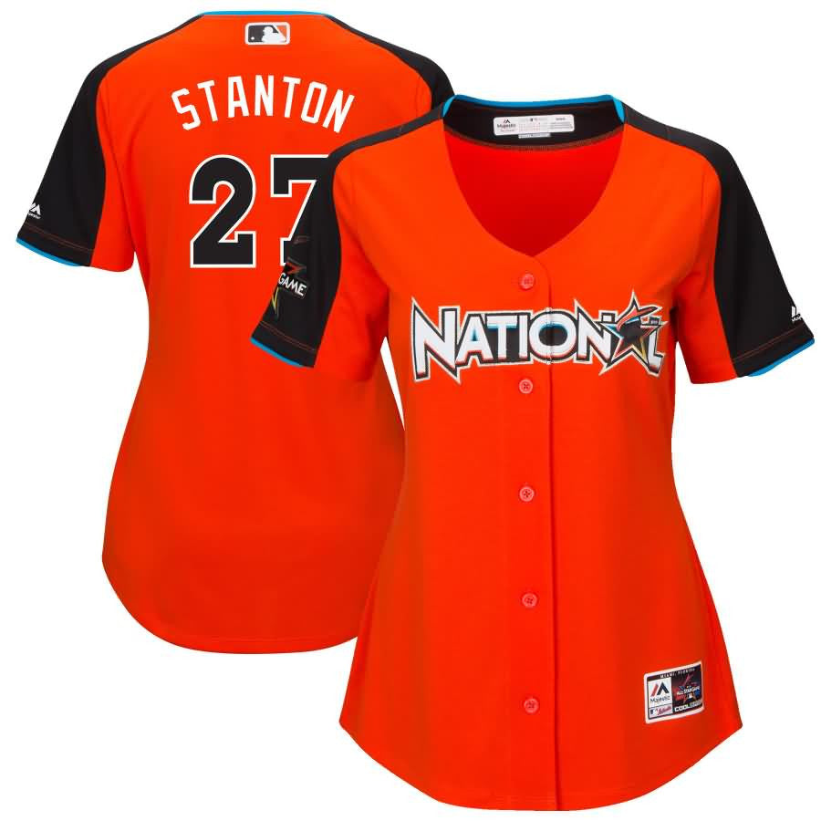 Giancarlo Stanton National League Majestic Womens 2017 Mlb All star Game Home Run Derby Jersey Orange