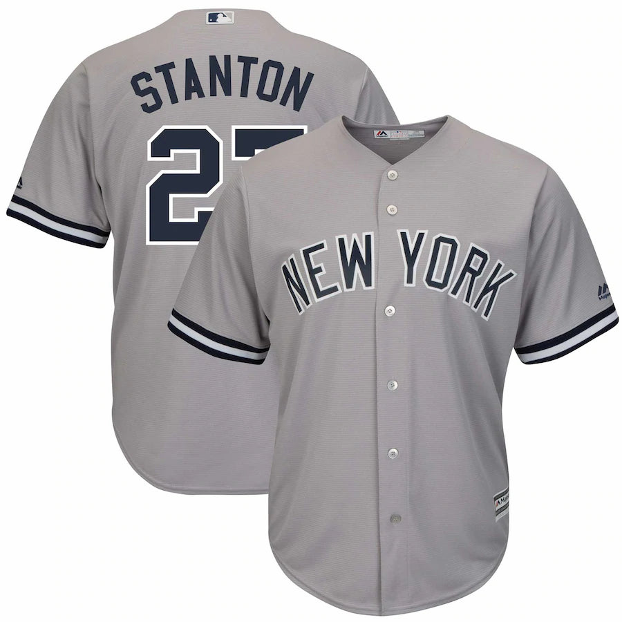 Giancarlo Stanton New York Yankees Majestic Big And Tall Alternate Cool Base Replica Player Jersey Gray