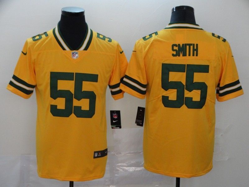 Green Bay Packers Zadarius Smith 55 Nfl 2020 Yellow Jersey