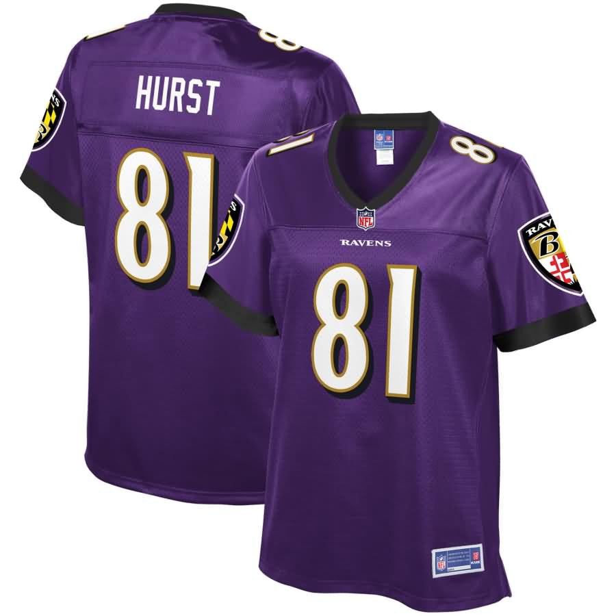 Hayden Hurst Baltimore Ravens Nfl Pro Line Womens Player Jersey Purple