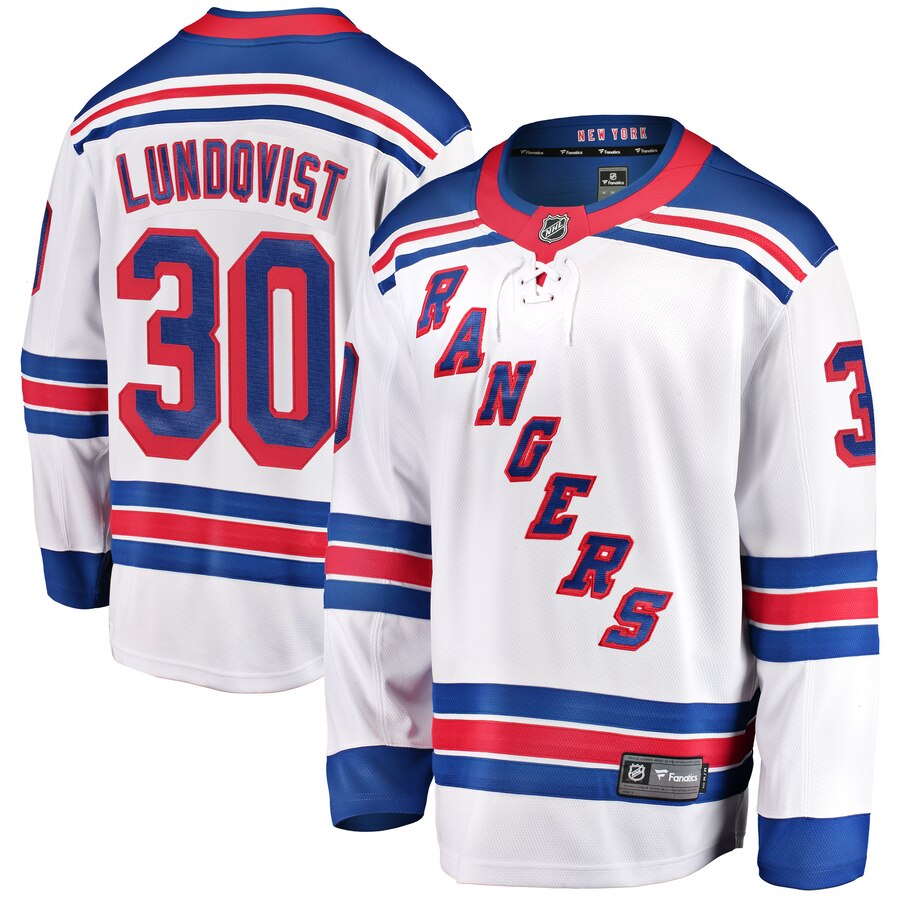 Henrik Lundqvist New York Rangers Fanatics Branded Breakaway Player Jersey White