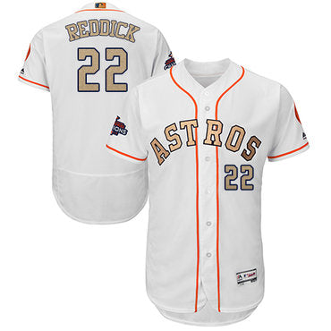 Houston Astros 22 Josh Reddick White Flexbase Authentic 2018 Gold Program Cool Base Stitched Mlb Jersey