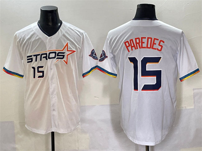 Houston Astros #15 Isaac Paredes White 2025 City Connect Limited Stitched Baseba