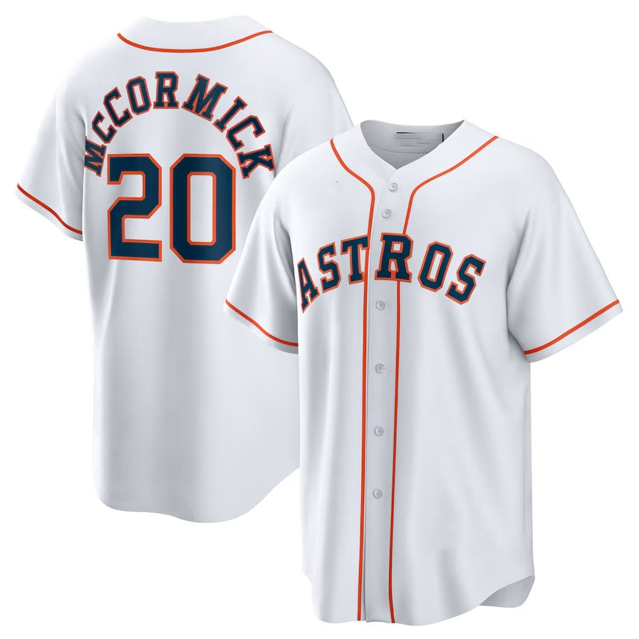 Houston Astros #20 Chas McCormick Home Replica Player Jersey White Stitched Ba