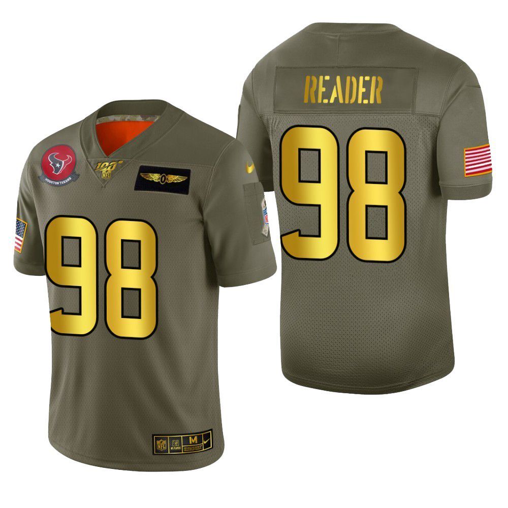 Houston Texans Dj Reader 2019 Salute To Service Nfl 100 Mens Jersey Metallic