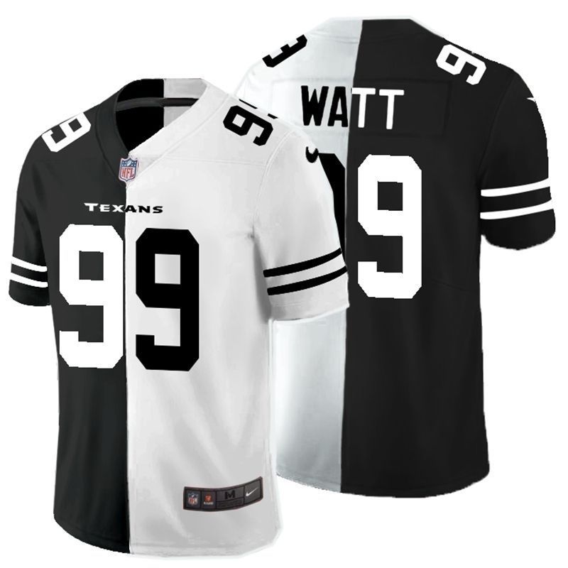 Houston Texans Jjwatt 99 Nfl 2020 Black And White Jersey
